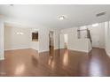 Spacious living room with beautiful hardwood floors and lots of natural light at 236 Lynchwick Ln, Durham, NC 27703