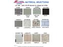 Material selections for Adams Homes showcasing various stone, siding, cabinet and flooring options at 55 Shoreline Dr, Lillington, NC 27546