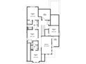 Second-floor plan featuring bedrooms, bathrooms, attic storage, and an open loft, with dimensions included at 308 Mulberry St, Raleigh, NC 27604