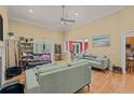 Bright living room with hardwood floors and ample seating at 794 Cashmere Ct, Sanford, NC 27332