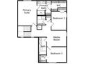 Second floor plan featuring a primary suite, two additional bedrooms, and a media room at 23 Alderman (Lot 1) Ct, Dunn, NC 28334