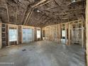Interior view of a living room under construction at 1275 Cameron Hill Rd, Cameron, NC 28326