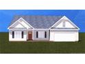 New home rendering with gray roof, white siding, and brown door at 137 Nectar Ln, Bunnlevel, NC 28323