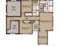 Second floor plan featuring three bedrooms, two baths, and a laundry area at 115 Mahogany Ct, Cameron, NC 28326