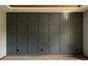 Gray paneled accent wall with dark wood trim at 23 Pomegranate Ct, Cameron, NC 28326