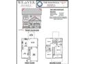 Floor plan showcasing the layout of a two-story home, including the kitchen, Gathering room, and bedrooms at 4198 Darroch Rd, Lillington, NC 27546