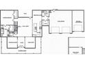 Detailed floor plan showcasing the layout of the first floor, including bedrooms, kitchen, and garage at Tbd Waterfall Ln, Sanford, NC 27330