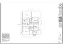 Second floor blueprint reveals four bedrooms and a central bathroom at 62 Peach Orchard (Lot 3) Ln, Lillington, NC 27546