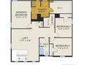 Upstairs floor plan featuring a Primary suite with walk-in closet and spacious loft at 5572 Swanns Station Rd, Sanford, NC 27332