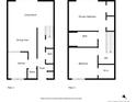 Floor plan featuring first and second-floor layouts at 7036 Longstreet Dr # B, Raleigh, NC 27615