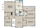 Second floor floor plan showing bedrooms, bathrooms, laundry room, and loft at 104 Steeple Rdg, Cameron, NC 28326
