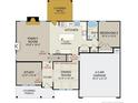 Open-concept floor plan boasting a Gathering room, kitchen, dining room, study, and a two-car garage at 32 Adelina Grove Ln, Cameron, NC 28326