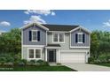 Charming two-story home with blue and light gray siding and a well-manicured front yard at 204 Horse Trot Ln, Sanford, NC 27332