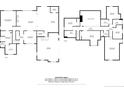 Detailed floor plan showcasing the layout of the house including rooms, dimensions, and total square footage of each level at 716 Wildlife Rd, Sanford, NC 27332
