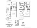 Detailed floor plan showcasing the layout of the first and second floors with dimensions and room names at 328 Bishop Ln, Sanford, NC 27330
