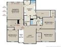 Second floor floorplan with owner's suite, bedrooms, and laundry room at 252 Steeple Ridge, Cameron, NC 28326