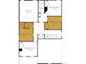 Upper level floor plan displaying four bedrooms, two bathrooms and a storage area at 276 Steeple Ridge, Cameron, NC 28326