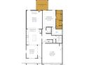 Detailed first-floor plan showcasing an open layout, primary bedroom suite, and a two-car garage at 276 Steeple Ridge, Cameron, NC 28326