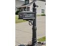 Close up of the mailbox with decorative post at 123 Tun Tavern Dr, Cameron, NC 28326