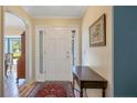 Bright foyer featuring hardwood floors and stylish decor at 73 Night Heron Ct, Sanford, NC 27332