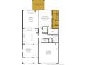 First-floor plan featuring a kitchen, dining area, garage, great room, and primary bedroom at 113 Steeple Ridge, Cameron, NC 28326