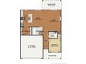 First floor plan featuring kitchen, dining, living, and a two-car garage at 171 Travelers Way, Lillington, NC 27546