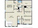 Second-floor layout showcasing a Primary suite, three additional bedrooms, and a versatile loft area at 110 Greenbay Street, Lillington, NC 27546