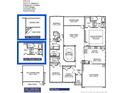 Detailed floor plan showcasing the layout of the house, including bedrooms, bathrooms, and living areas at 37 Shoreline Dr, Lillington, NC 27546