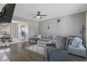 Spacious living room with hardwood floors and modern decor at 58 Harvest Ct, Linden, NC 28356