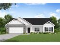 Charming home with stone accents, a two-car garage, and manicured landscaping at 211 Uwharrie Way, Sanford, NC 27330