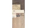 Showcasing interior design materials including cabinets, countertop, flooring, KBS, and paint at 211 Uwharrie Way, Sanford, NC 27330