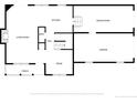 First floor plan showing kitchen, living room, garage and porch at 520 Northview Dr, Sanford, NC 27332