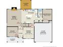 Detailed first-floor floor plan showing the layout of rooms, including the kitchen and Gathering room at 211 Steeple Ridge, Cameron, NC 28326