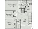 Upstairs floor plan shows owner's suite, 2 bedrooms, 2 baths, walk-in closet, laundry, and loft at 20 Gray Pine Way, Sanford, NC 27332