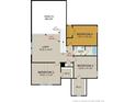 Second floor plan displaying a loft area, bath and three bedrooms, each with closets at 227 Steeple Ridge, Cameron, NC 28326