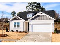 Charming single-story home featuring a two-car garage and professionally landscaped front yard at 326 Little Creek Dr, Lillington, NC 27546