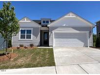 Charming one-story home with a well-manicured lawn, attached two-car garage and classic curb appeal at 96 Little Creek Dr, Lillington, NC 27546