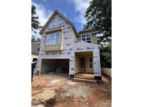 Charming two-story home with a two-car garage, and a classic covered front porch under construction at 3302 Hall Pl, Raleigh, NC 27607