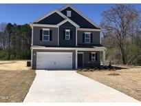 Charming two-story home with a two-car garage and a well-manicured front lawn on a sunny day at 163 Vili Dr, Broadway, NC 27505