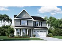 Two-story home with gray siding, white trim, and a two-car garage at 2948 Hanging Valley Way, Wake Forest, NC 27587