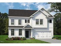 Two-story white house with a two car garage and landscaped front yard at 1908 Old Bramble Ln # 8, Fuquay Varina, NC 27526