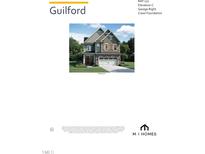 Two-story home with gray siding, stone accents, and a two-car garage at 2480 Field Poppy Dr # 172, Apex, NC 27502
