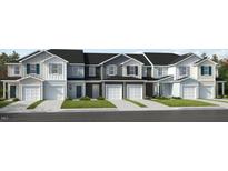 Five-unit townhome community with attached garages and neutral color palettes at 130 Parker Ln, Mebane, NC 27302