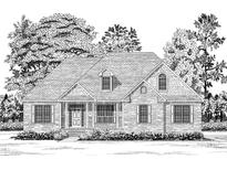 Brick ranch house with a covered porch, and landscaping at 3719 Serenity Dr, Burlington, NC 27215