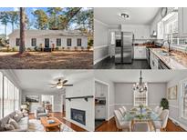 White ranch home with black windows, steps, and landscaping at 1117 Beechwood Dr, Rocky Mount, NC 27803