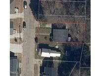 Aerial view showing house location and lot size at 511 Alston St, Raleigh, NC 27601
