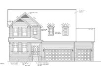 Rendering of a charming two-story home showcasing architectural details and a welcoming facade at 92 Frost Meadow Way # 105, Lillington, NC 27546