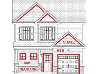 Two-story home exterior with a two-car garage at 4182 Darroch Rd, Lillington, NC 27546