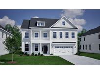 Two-story home with white siding, and a two-car garage at 227 Augusta Pond Way # 159, Raleigh, NC 27603