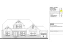 Two-story house with a gable roof, three-car garage, and front porch at 127 Preston Trce, Pittsboro, NC 27312